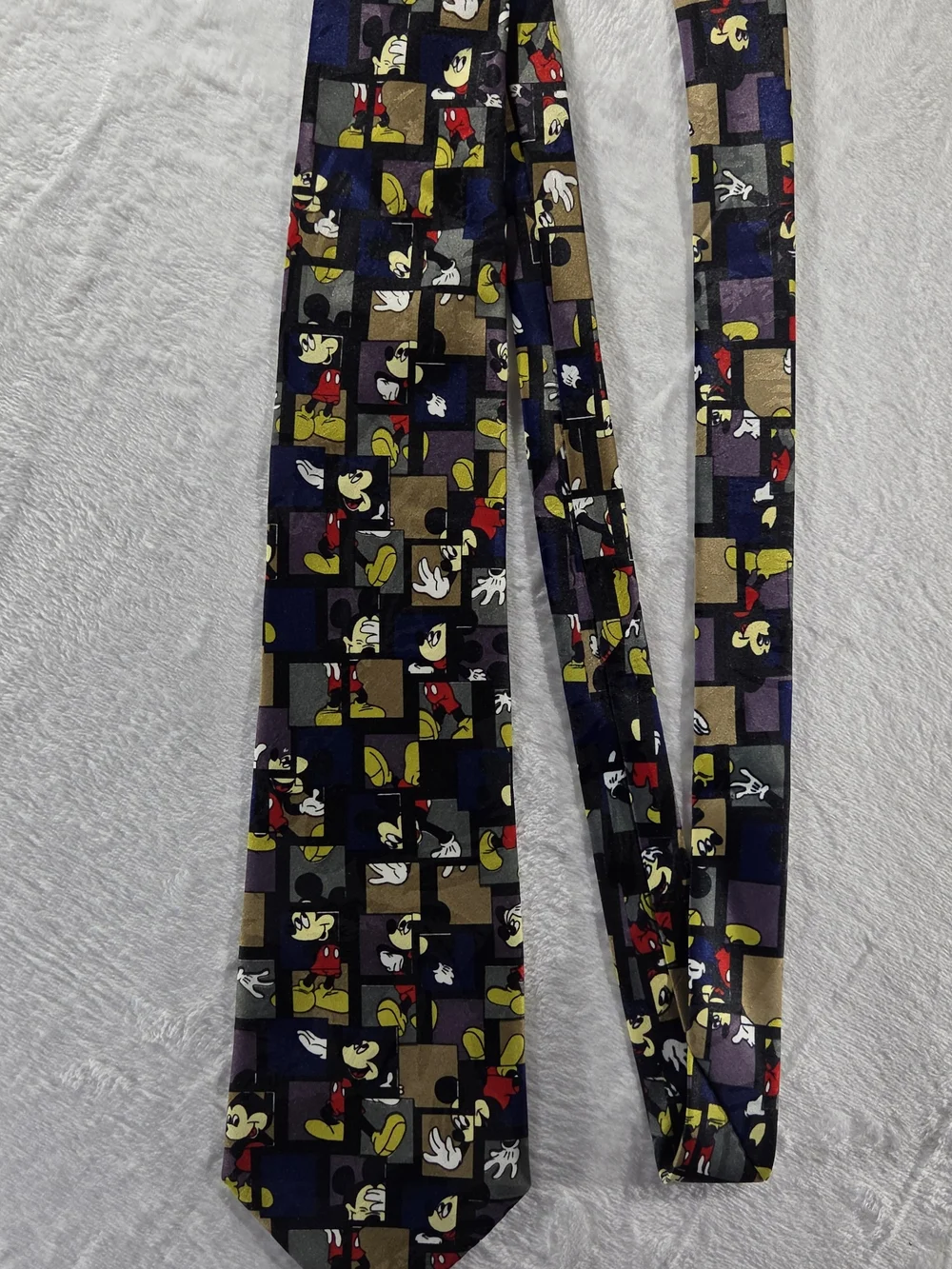 Vintage Balancine Inc Disney Mickey Mouse Print Pattern Necktie Multicolor-0118